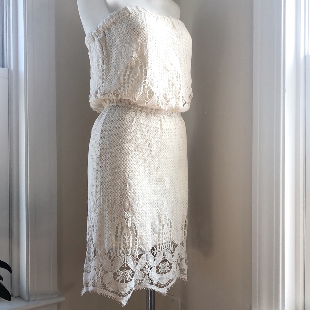 Beachy Cotton Crochet dress/swim cover-up